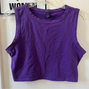 Cropped Purple Tank Shein